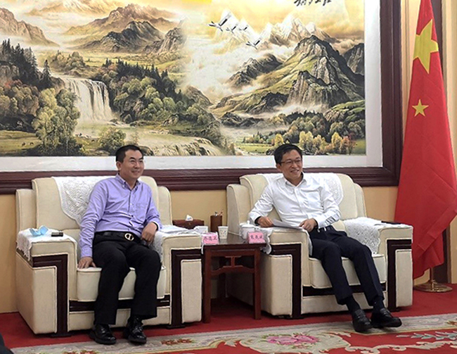 三亿总裁乔德卫拜访朔州市长熊燕斌